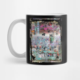 Japan City Night Streets View Collage Art 91 Mug